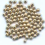 Base Metal Beads: Stardust Gold Plated Rounds 4mm, 100 beads