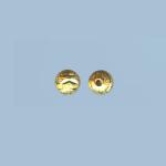Base Metal Beads: Stardust Gold Plated Rounds Fancy 6mm, 100 beads