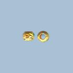 Base Metal Beads: Stardust Gold Plated Fancy Big - Holed 6mm, 100 beads