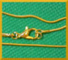 Chain: Gold Plated 18 inch Snake Chain, 10 chains