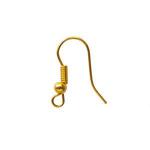 Base Metal: French Hooks #3 Gold Plated ball & coil, 100 pieces