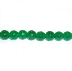 Rounds: Faceted 6mm Dyed Green Quartz Strands 15 - 16 inches