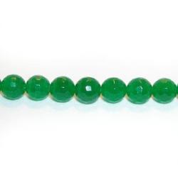 Rounds: Faceted 8mm Dyed Green Quartz Strands 15 - 16 inches