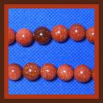 Rounds: Goldstone (Glass) 10mm Strands 15 - 16 inches