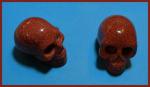 Stone Figurine Skulls: Goldstone (Glass), 3 for $27