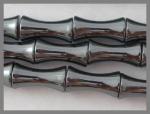 Hematite Bamboo 7 x 12mm 15 - 16 inches