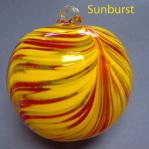 Gazing Ball4: HGB7  Sunburst Hanging Glass Ball of 4 inches, 2 for $18