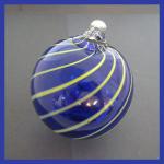 Gazing Ball4: HB14 Dark Blue with Light Green Stripes of 4 inches, 2 for $18