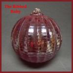 Gazing Ball4: HGB15 The Ribbed Red Hanging Glass Ball of 4 inches, 2 for $18