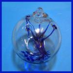 Witch Ball4: HGB16A Clear with a Blue Base and Blue Tendrils about 4 inches across, 2 for $18