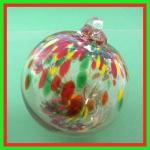 Witch Ball4: GB3: Bright Autumn Day Hanging Glass Witch Ball of 4 inches, 2 for $18
