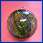 Gazing Ball4: Hgb8-2 Green, Yellow and Blue Hanging Glass Ball of 4 inches, 2 for $15