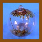 Witch Ball4: GB8 Caramel / Brown Hanging Glass Ball of 4 inches, 2 for $18