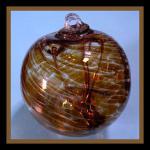 Witch Ball4: HGB8Dark Brown Hanging Glass Ball of 4 inches, 2 for $18