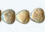 Hearts: 12mm Puffy Silver Leaf 15 - 16 inch strands, 3 for $12