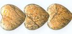 Hearts:  18 - 20mm Puffy Picture Jasper 15 - 16 inches