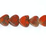 Hearts: 6mm Poppy Jasper 15 - 16 inches