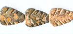 Leaves: 14 x 18mm Leopardskin Jasper Strands 15 - 16 inches