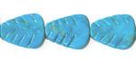 Leaves: 14 x 18mm Turquoise Howlite Strands 15 - 16 inches