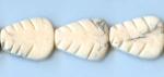 Leaves: 14 x 18mm White Howlite Strands 15 - 16 inches - fragile