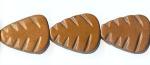 Leaves: 14 x 18mm Wooden Stone Strands 15 - 16 inches