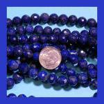 Rounds: Lapis Faceted 8mm by the strand 15 - 16 inches