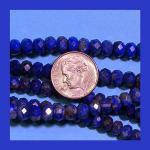 Rondelles: Lapis Faceted 4 x 6mm 15 - 16 inches