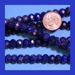 Rondelles: Lapis Faceted 5 x 8mm 15 - 16 inches