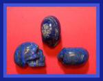 Stone Figurine Skulls: Lapis, 3 for $27