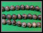 Rounds: Larvikite  8mm by the Strand 15 - 16 inches