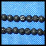 Rounds: Lava Black  4mm Strands 15 - 16 inches, 3 for $4.50