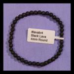Bracelets: Stretchy Lava (Pumice) 4mm  3 for $8