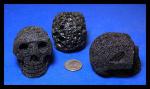Stone Figurine Skulls: Lava Large,  3 for $27