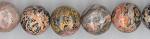 Rounds: Leopardskin Jasper 10mm by the Strand 15 - 16 inches