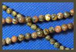 Rounds: Leopardskin Jasper  4mm by the Strand 15 - 16 inches