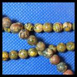 Rounds: Leopardskin Jasper  6mm by the Strand 15 - 16 inches