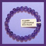 Bracelets: Stretchy Light Amethyst 8mm, 3 for $15