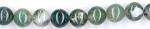 Rounds: Moss Agate  6mm Strands 15 - 16 inches