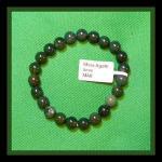 Bracelets: Stretchy Moss Agate 8mm, 3 bracelets for $12