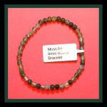 Bracelets: Stretchy Moss Agate 4mm 3 for $12