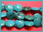 Hexagon: Magnesite 16mm (Dyed Dark Turquoise Color) 15 - 16 inches, 3 for $9