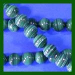 Rounds: Malachite 10mm Strands 15 - 16 inches