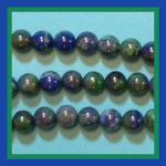 Rounds: Azurite Malachite 8mm by the Strand 15 - 16 inches