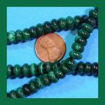 Rondelles: Malachite 5 x 8mm by the Strand 15 - 16 inches