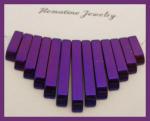 Collars: 13 Piece Mini Collar Hematine Deep Purple