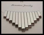 Collars: 13 Piece Mini Collar Hematine Silver, 3 for $10