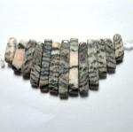 Collars: 13 Piece Mini Collar Pink Zebra Jasper, 3 for $10