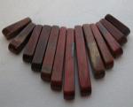 Collars: 13 Piece Mini Collar Red Variegated Jasper, 3 for $10