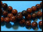 Rounds: Mahogany Obsidian 10mm by the Strand 15 - 16 inches