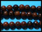 Rounds: Mahogany Obsidian  6mm by the Strand 15 - 16 inches